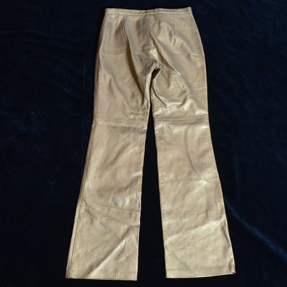 GOLD leather Michael Kors pants size4 boho western - Picture 6 of 7